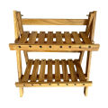 Wooden Tea Corner Rack 2 Tier Solid Wood Kitchen Shelf Multi-Purpose Plant Holder or Spice Organizer. 