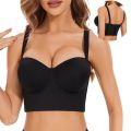 Low Back Anti Slip Strapless Bra Underwear Women's Half Cup Seamless Bras New Backless Push Up Bra Plus Size Seamless Bras. 