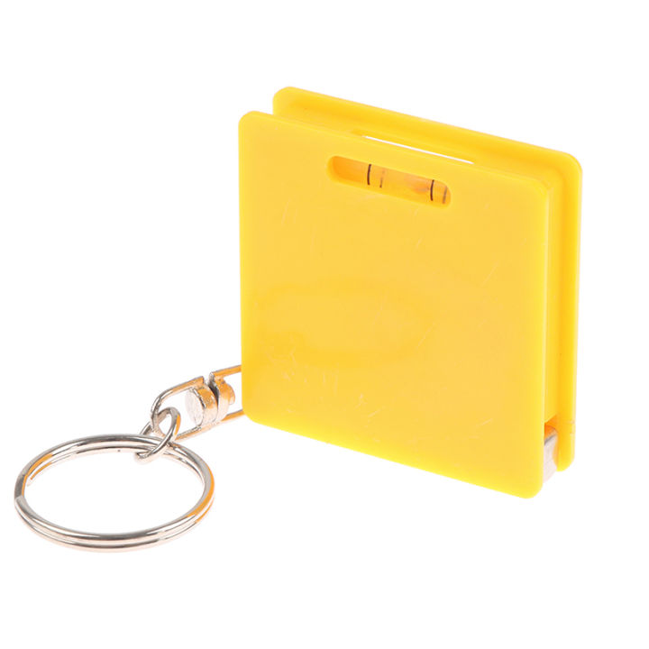 Multi Measuring Key Chain 1m Mini Multifunctional Keychain Square Steel Tape Measure With ...