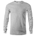 T-Shirt Republic Premium Long Sleeve T Shirt For Men - Grey Marl. 