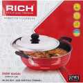 RICH Nonstick Deep Kadai With Stainless Steel Lid 23cm, 25cm, 27cm. 