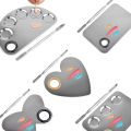 Makeup Palette, Stainless Steel Metal Mixing Palette with Spatula Artist Tool for Mixing Foundation Nail-Art. 