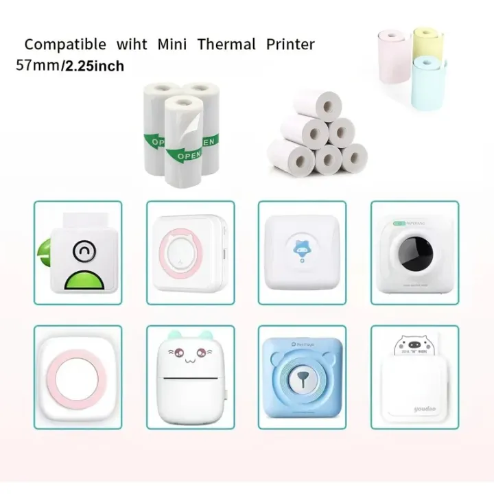 57x25mm%20Mini%20Printer%20Paper%20Thermal%20Label%20Sticker%20Color%20Photo%20White%20Self-Adhesive%20Paper%20For%20Mini%20Portable%20Pocket%20Mobile%20Printer%20-%20Image%202