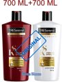 TRESemme ® KERATIN Smooth Shampoo (UK) & Conditioner (UAE) 700ML +700ML with Marula Oil for Soft and Shiny Hair (Tks7). 