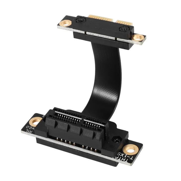 PCIE X1 Riser Cable Dual 90 Degree Right Angle PCIe 3.0 X1 to X1 ...