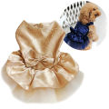 【Atoztide Store】(New) pet dog puppy bow gauze dress skirt sequin princess clothes. 