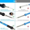 60W Electric Soldering Iron Solder Iron Ceramics Tips Welding Gun AC 220V Input EU Plug. 