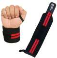 Weight Lifting Wrist Wraps for Wrist Support – Gym Wrist Wraps – Black/ Red. 