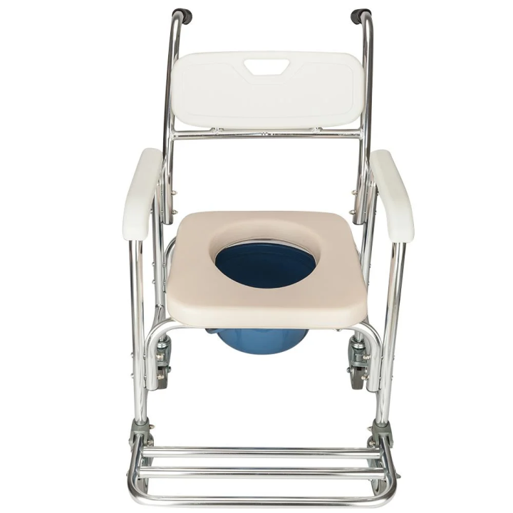 Commode Chair with wheel | 2-in-1 | Commode Chair and Shower Chair ...
