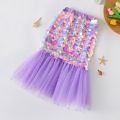 Mermaid Skirt Sequin Fishtail Skirt for 1-8 Years Baby Kids Girls Princess Skirt Mermaid Short Sleeve T-Shirt Birthday Outfit. 