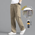 Buy One Get One Free Summer Casual Pants Men Washed Cargo Pants 2 Striped plus Size Straight Loose Solid Color Trousers. 