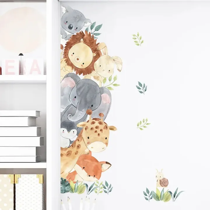 Nordic%20Cartoon%20Animals%20Wall%20Stickers%20for%20Children%20Kids%20Rooms%20Girls%20Boys%20Baby%20Room%20Decoration%20Wallpaper%20Elephant%20Panda%20Giraffe%20-%20Image%207