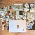 BTS BTS Postcard Gift Set Peripheral Support Gift Box Keychain Luggage Sticker Decoration. 