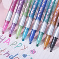 8 Color Pen Highlighter Double Line Outline Art Pen Marker Pens Diary Poster Card DIY Painting Writing. 