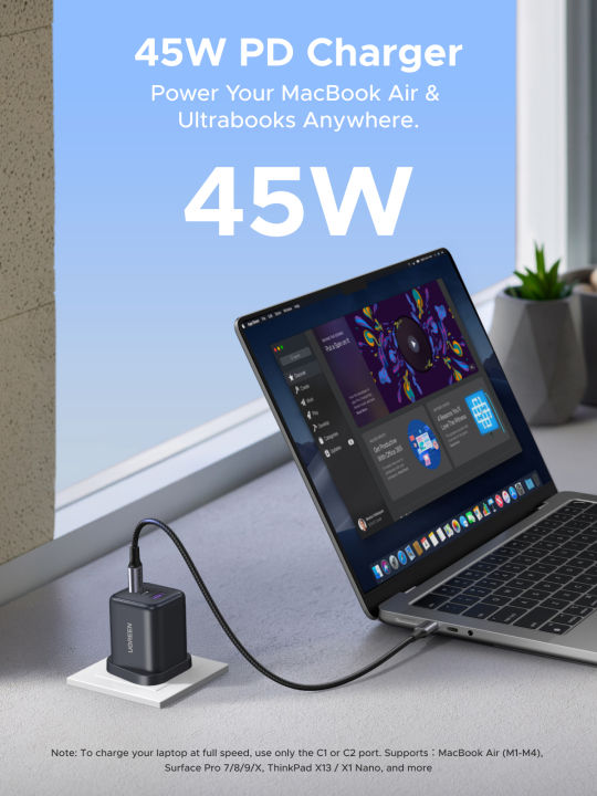 %E3%80%90Nexode%E3%80%91UGREEN%20GaN%2045W%20Fast%20Charger%203-Ports/1Port%202%20USB%20C%201%20USB%20A%20PD3.0/QC3.0%20for%20iPhone%2016%20Pro%20Max/Samsung%20S25%20Ultra/iPad%20Air/Pixel%208%20-%20Image%204