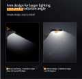 Solar outdoor front door gate solar backyard lighting wireless home LED Arm lights. 