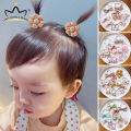 10Pcs/Set Baby Elastic Hair Bands Flower Bows Kids Rubber Bands Children Hair Rope Ponytail Holder Baby Girl Hair Accessories. 
