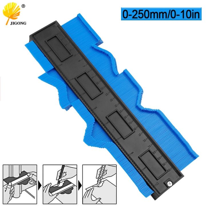 Multi-functio Profile Tiling Laminate Edge Shaping Wood Measure Ruler ABS Contour Gauge