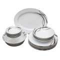 Platinum strips Rattota 18pc Dinner Set - R3554. 