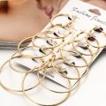 6Pairs/set Hoop Earrings Set- Big Circle Earring -Fashion Jewelry Earings for Women Girls Steampunk Ear Clip Korean Earring. 