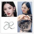 Kpop SM AESPA Karina AE Earrings for Women Necklace Hairpin Ring Accessories Unisex Jewelry Ear Pendent Ear Clips Ear Pi. 