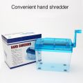 Hand Crank Multifunctional Portable Paper Shredder Home Mini Study Desk Small Hand Crank Paper Shredder. 
