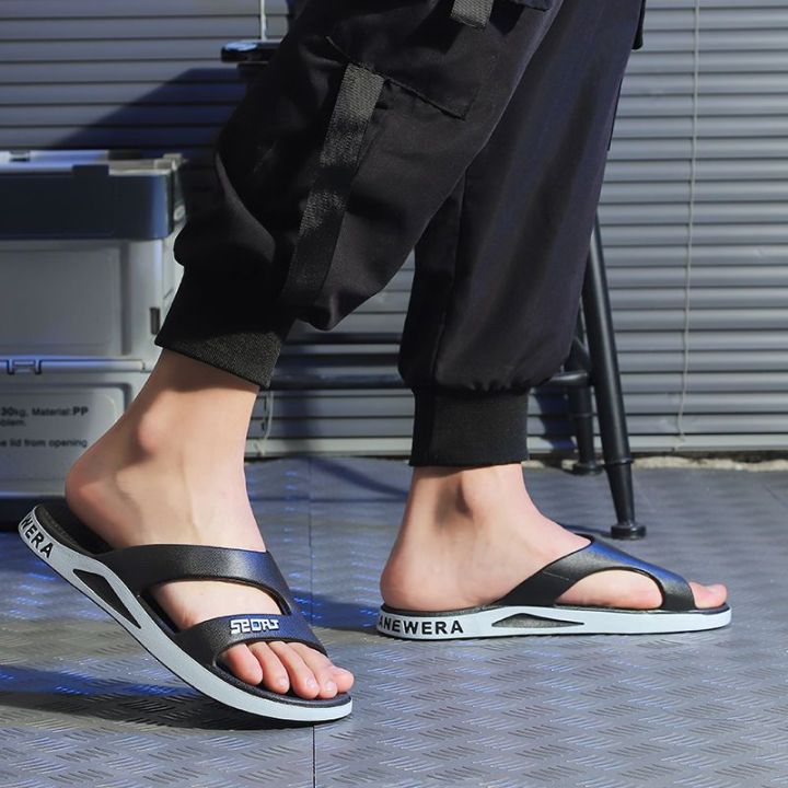 Slippers Men's Summer Korean Style Men's Slippers Indoor Non-Slip Soft Bottom Couple Beach Shoes Fashion One-Word Sandals Women