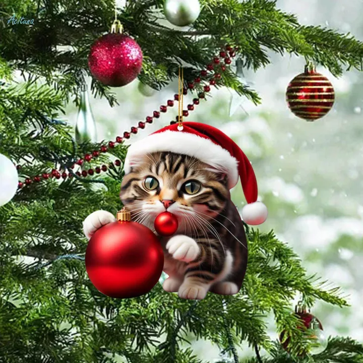 Christmas%20Cat%20Decoration%202023%20Wall%20Car%20Party%20Kitty%20Ornament%20Holiday%20Cute%20Christmas%20Pendant%20Cat%20-%20Image%202