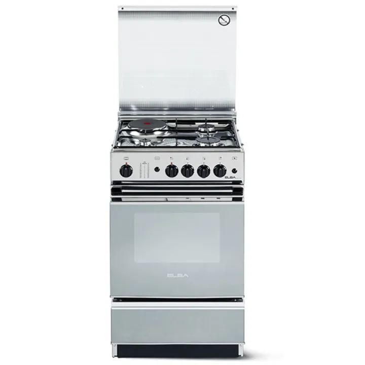 Elba%204BR%203G%201E%20E/Oven%20N55X340%20(3%20Gas%20Burner%20+%201%20Electricplate%20Cooker%20with%20Electric%20Oven%20Stainless%20Steel%20Design)%20-%20Image%202