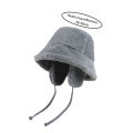 2023 New Korean Ear Protection Bucket Hats Women Autumn and Winter Travel Versatile Warm Hat Retro Solid Color Plush Men's Caps. 