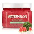 1pc Watermelon LUNOON Shea Sugar Scrub, Hypoallergenic Body Exfoliator with Chamomile & Glycerin, Fruit Fragrance, Moisturizing Deep Cleansing for All Skin Types, 15oz. 