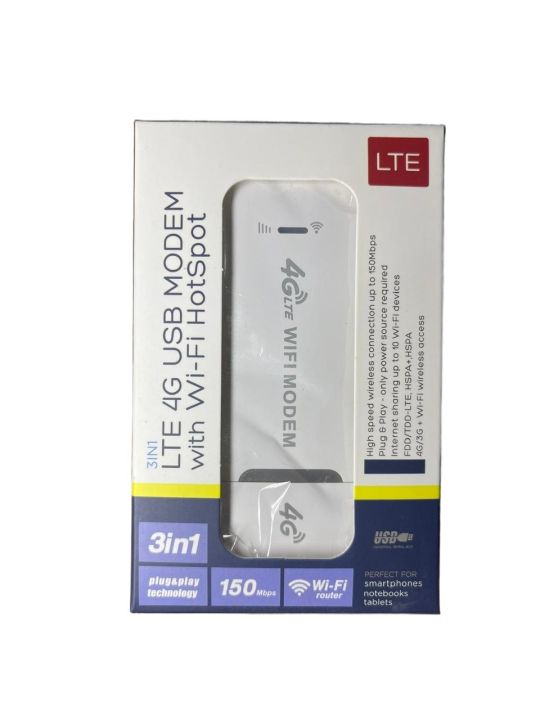 Lte 4g Usb Modem With Wi-fi Hotspot 3-in-1