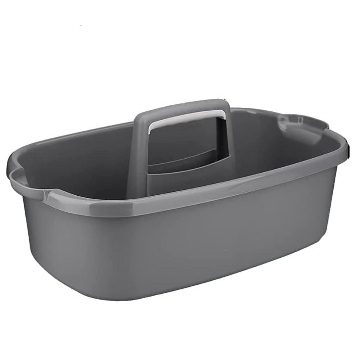 Shower Caddy Tote Organizer Basket with Handle for Bathroom,Dark Gray