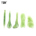 Handmade Natural Jade Face Acupuncture Point Guasha Massage Stick SPA Therapy Jade Stone Gua Sha Scraping Massager. 