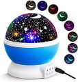 Sky 360 Rotating Star Lamp Advanced 3D LED Star Master Smdl Dream / Projection Night Light Decoration Party / Children Kids BABY & Adults Sleep Romantic Led Projection with Colors and USB Cable Lamp. 