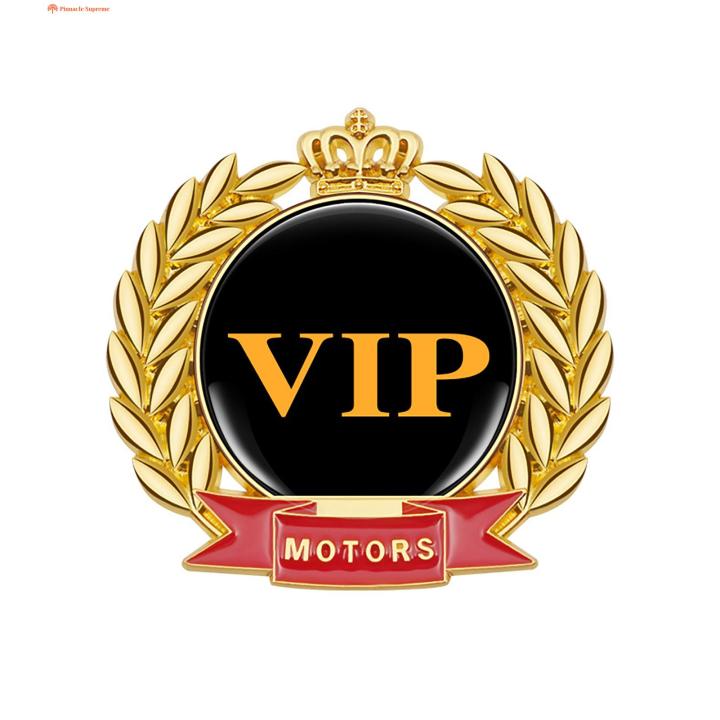 Car Rear Sticker Wear-resistant 3D VIP Rear Front Bumper Metal Badge