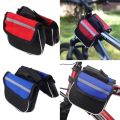 Sports Bicycle Cycling Pouch Frame Pannier Front Tube Cellphone Double Bag. 