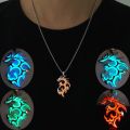 New Year Vintage Punk Dragon Pendant Necklace Glowing In The Dark Moonstone Luminous Dragon Necklace Charm Gift Glowing Necklace Men Boy. 