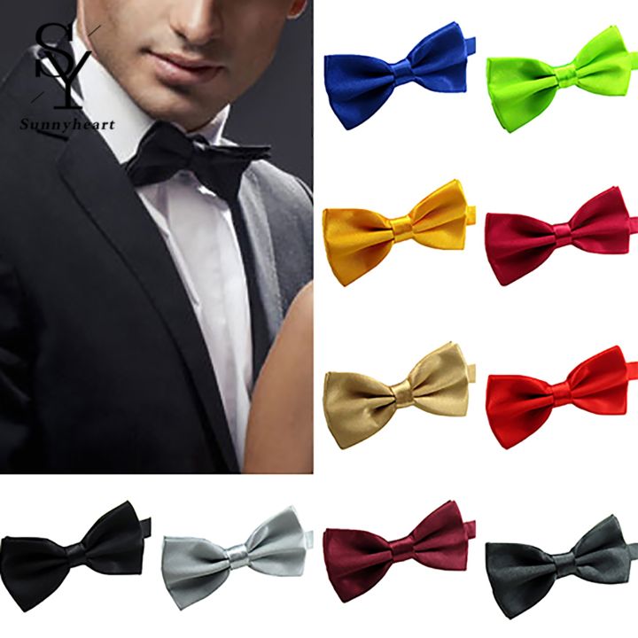 Sunnyheart%20Bow%20Tie%20Solid%20Color%20Wear%20Easily%20Polyester%20Adjustable%20Bow%20Tie%20Pre%20Tied%20for%20Formal%20Occasions%20-%20Image%204