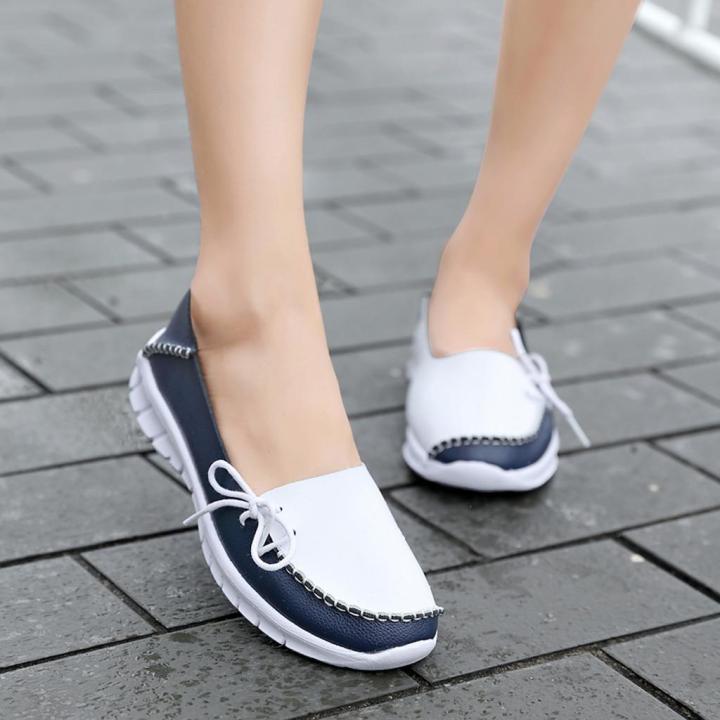 【BestGO】New arrivals korean fashion boots for women Women Outdoor Flat Leather Sports ShoeRound Toe Shoes Breathable Sneakers