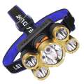 5 LED Headlamp Flashlight Super Bright USB Rechargeable Waterproof Head-Mounted Light Outdoor Emergencies and Work Projects. 
