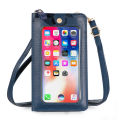 【Miga Plaza】Touchable screen mobile phone bag for women's fashionable diagonal strap shoulder bag, zippered wallet, mobile phone bag. 