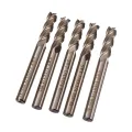 5pcs 1/4in HSS CNC 4 Flute Straight Tools DIY End Mill Cutter Router Bit Cutting Tool. 