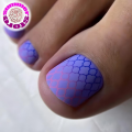 Pink Blue Splicing Matte Gradient Toenails Show White Temperament High-Grade Fake Nail Foot Wear Nails. 