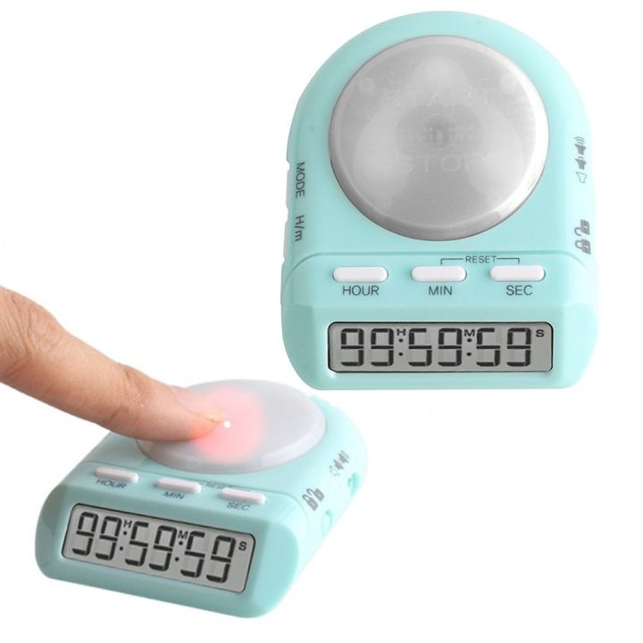 Button Controlled Count Up Timer Display Cute 45° Display LCD Screen Digital Kitchen Timer 100 Hour Clock Count ...