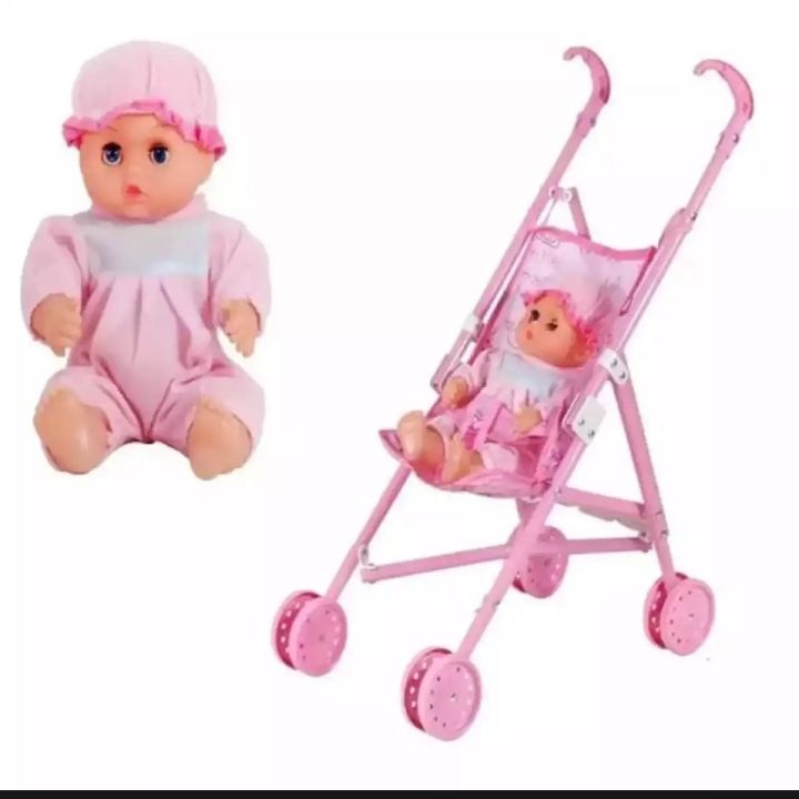 Baby%20Doll%20Stroller%20With%20Sturdy%20Handle%20Baby%20Girl%20Play%20House%20Doll%20Toy%20For%20Children%20-%20Image%202