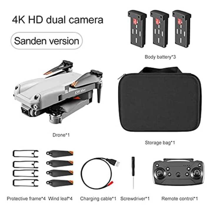 2021 K99 Max OAS Drone 4k Professional Drone 2.4GHZ Wi-Fi Dual Camera Foldable Quadcopter RC Drone Avoidance Function sensor