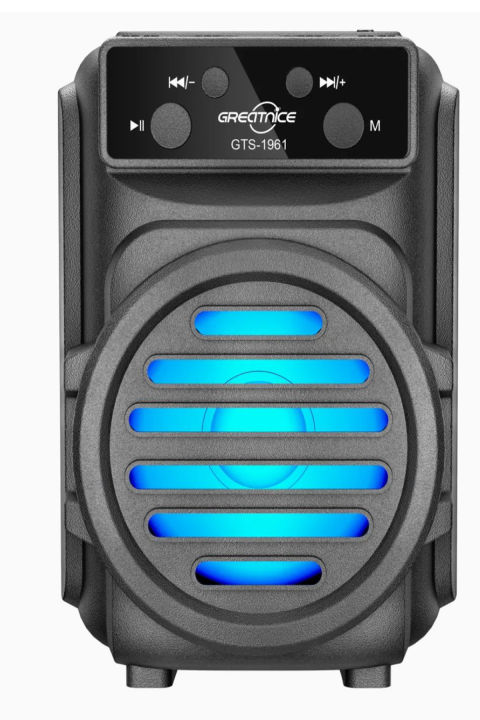 GREATNICE%20GTS-1961%20Compact%203-Inch%20Portable%20Wireless%20Bluetooth%20Speaker%20-%20RGB%20LED%20Lights,%20USB/TF%20Card/FM%20Radio%20Support%20-%20Image%203