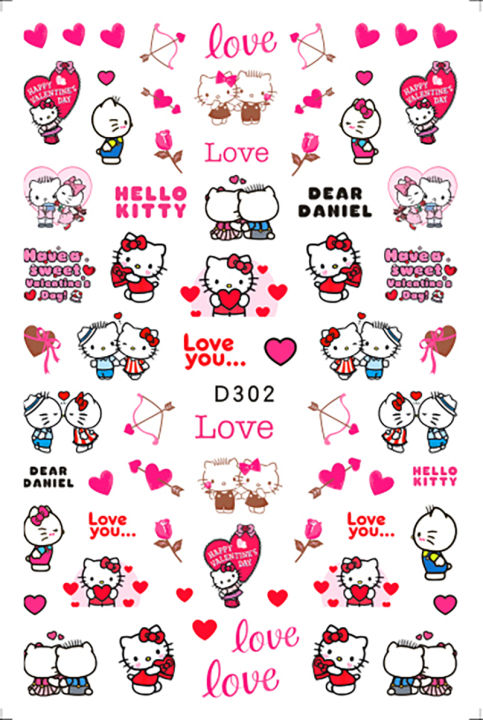 1PCS%203D%20Cartoon%20Hello%20Kitty%20Love%20Sticker%20Nail%20Art%20Decoration%20Animation%20Barbie%20Mickey%20Mouse%20Nail%20Stickers%20Nail%20Art%20Accessories%20-%20Image%205