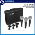 Samson R21 Dynamic Vocal Microphone - 3-Pack with Case. 